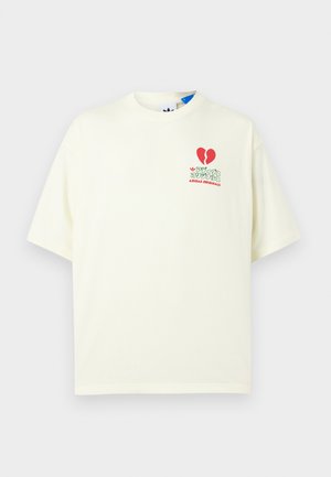 VDAY CAT TEE UNISEX - Potiskana majica - off-white