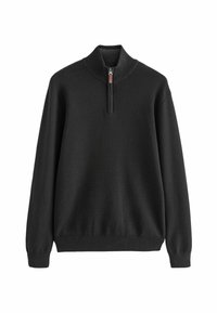 ZIP NECK REGULAR FIT - Strickpullover - black