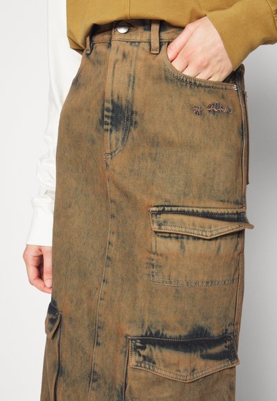 GCDS SKIRT - Τζιν φούστα - brown