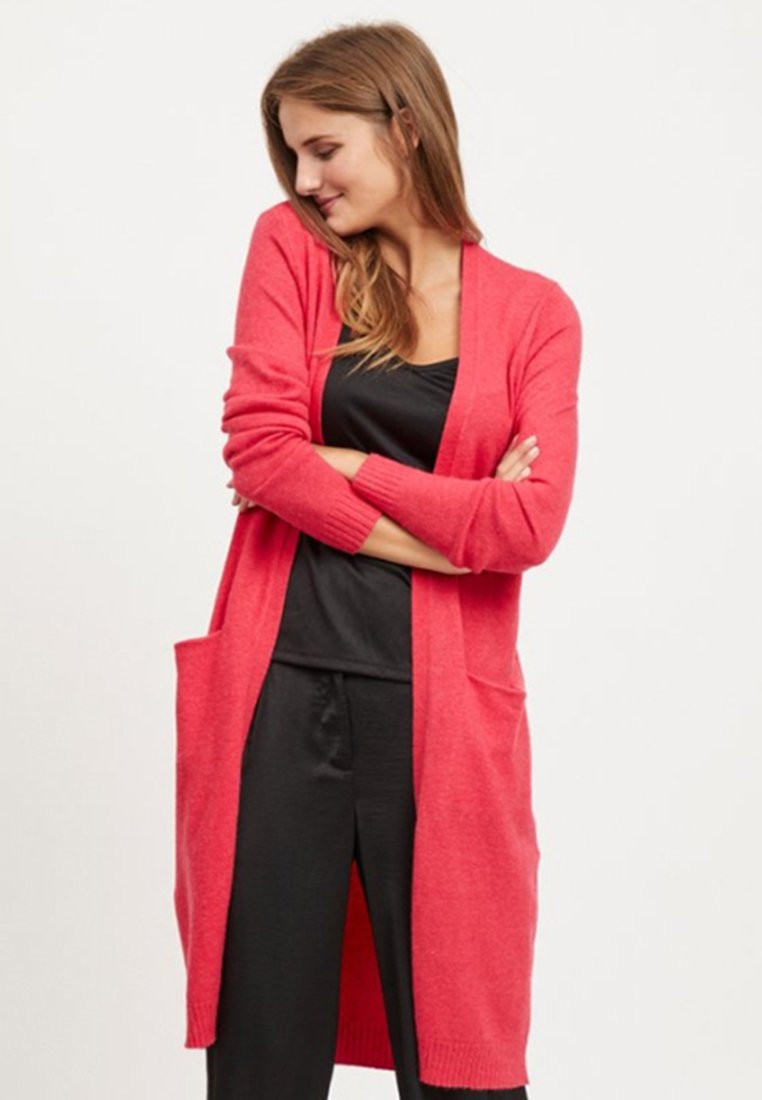 VILA VIRIL LONG CARDIGAN - Kofta - pink