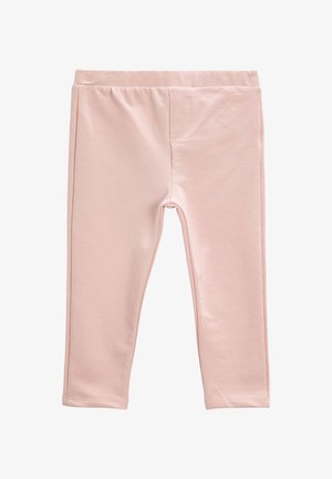 Leggings rosa claro hechos de una tela suave y elástica. Diseñados con una cinturilla elástica y sin bolsillos, con un corte de pierna recta.