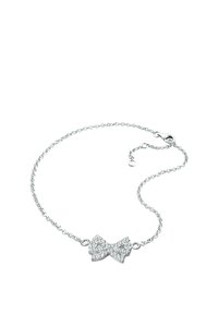 Elli SPARKLING BOW CHARM - MIT KRISTALLEN VON SWAROVSKI® - Ankelkæder - silberfarben