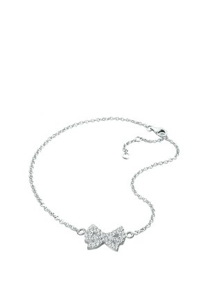 SPARKLING BOW CHARM - MIT KRISTALLEN VON SWAROVSKI® - Ankelkæder - silberfarben
