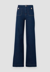 ONLMADELINE WIDE POCKET - Wide Leg - dark blue denim