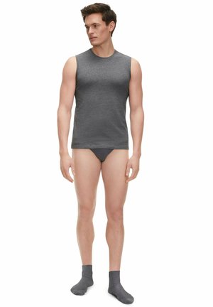 FALKE DAILY COMFORT 2-PACK MUSCLE SHIRT - Unterhemd/-shirt - dark grey heather