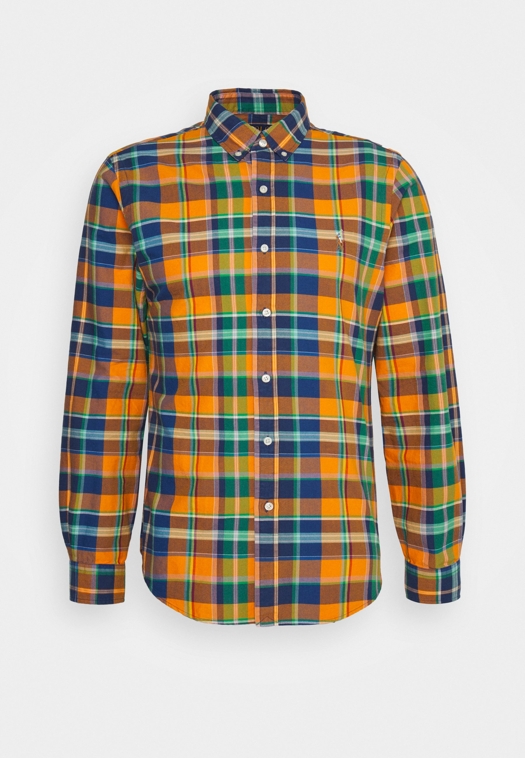 Blue and orange mens shirt Clearance