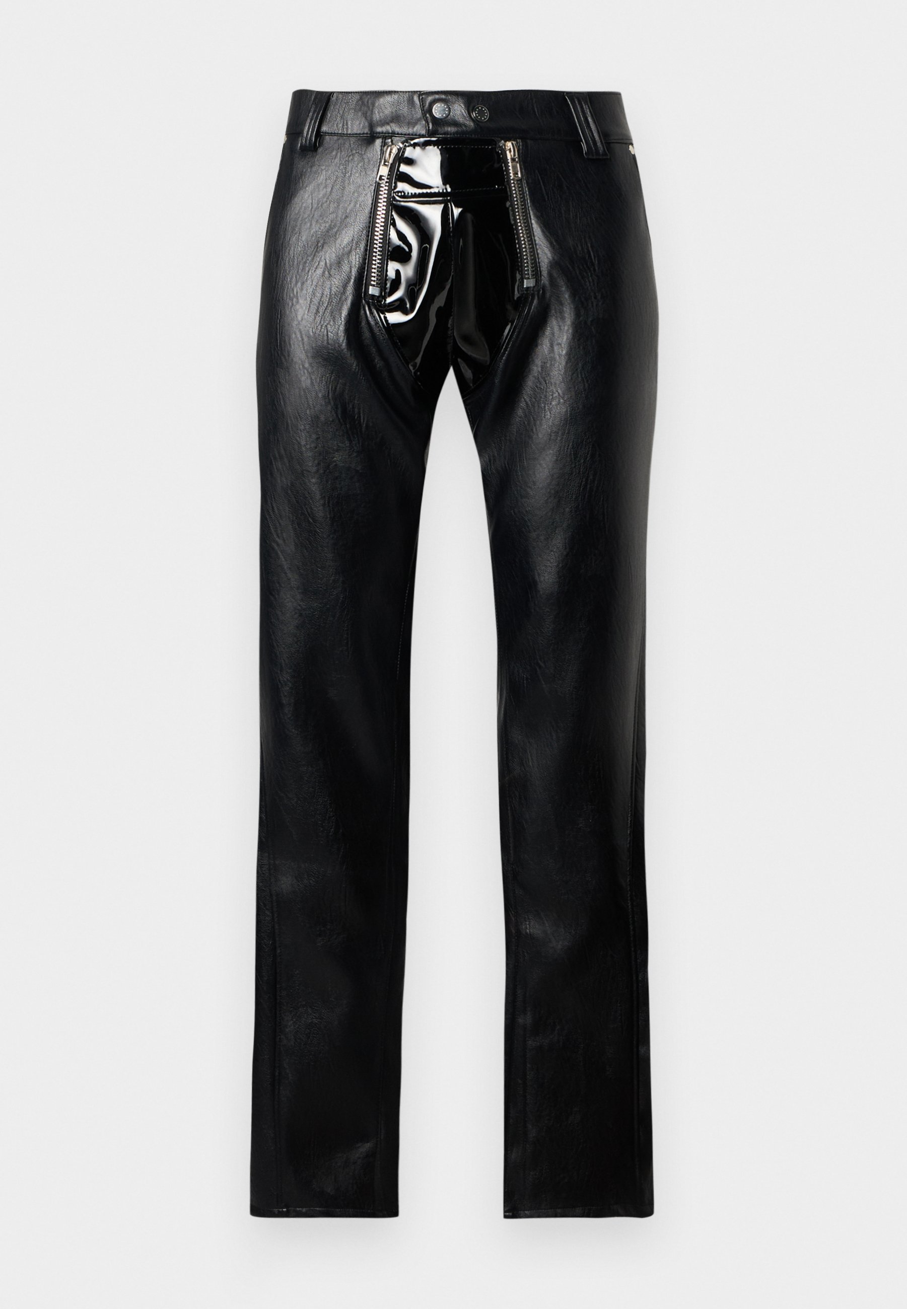 Helmut Lang WORKER - Leather trousers - black - Zalando.co.uk