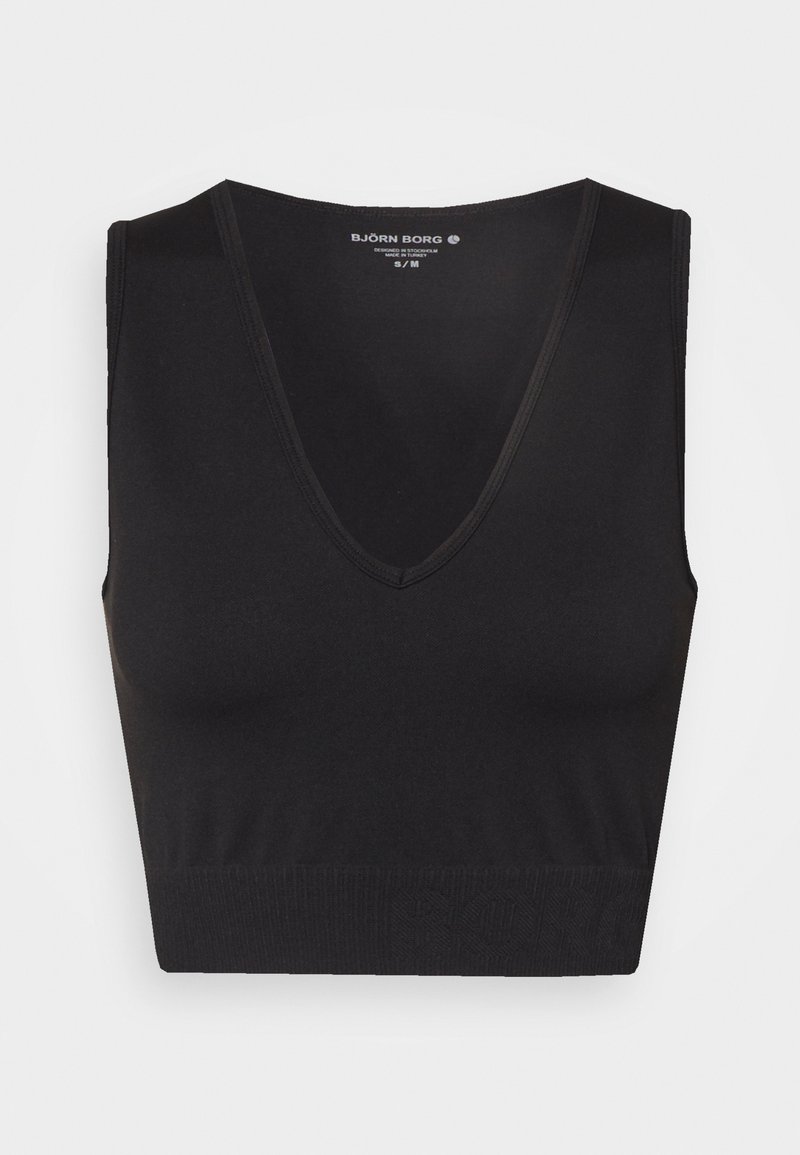 Björn Borg SEAMLESS LIGHT CROP - Top - black beauty