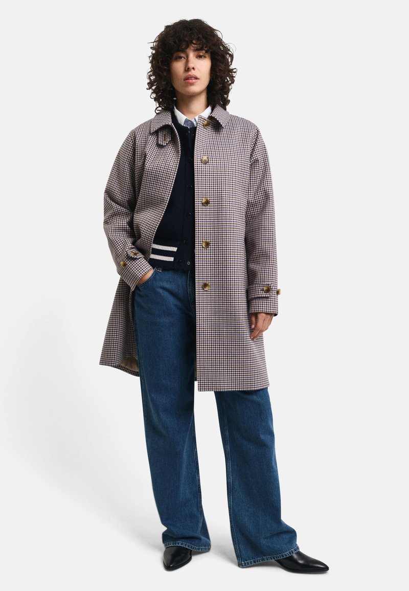 GANT CHECKED CAR - Klassisk frakke - cacao