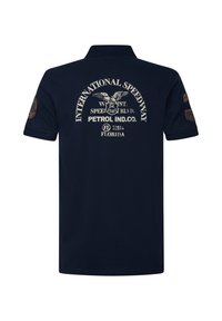 Petrol Industries ARTWORK TARPON - Polo shirt - navy blue