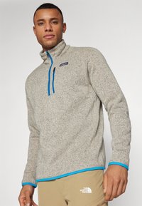 Patagonia BETTER SWEATER 1/4 ZIP - Maglione - oar tan/vessel blue