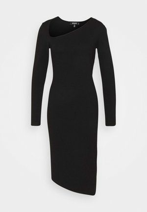 Missguided Tall Pletené šaty - black