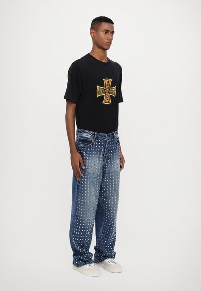 The Kooples JEAN - Traperice ravnih nogavica - blue bleached/navy