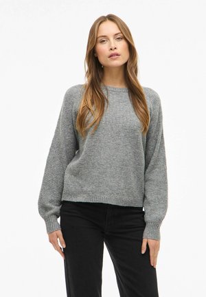 VIVILAS RUNDHALS - Maglione - medium grey melange