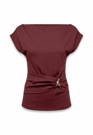 Vero Moda, TOP VMSMILLA TOP - T-shirt imprimé - burgundy
