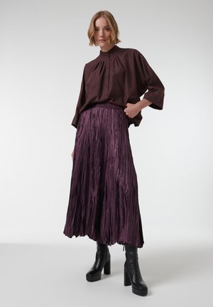 PLISSE  - Jupe longue - purple