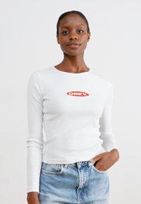 Obey Clothing OVAL - Hosszú ujjú felső - white