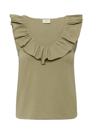 Kaffe, KADIDDE FLOUNCE TOP - Débardeur - aloe