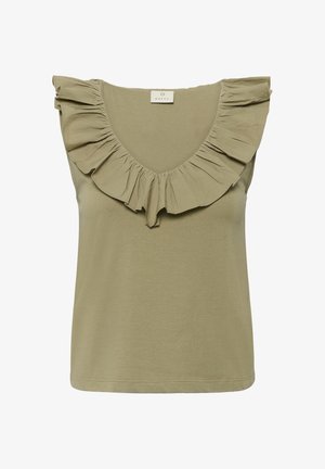 Kaffe, KADIDDE FLOUNCE TOP - Débardeur - aloe