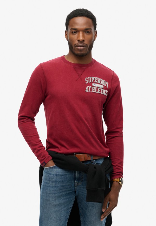 VINTAGE ATHLETIC - Langarmshirt - rich burgundy