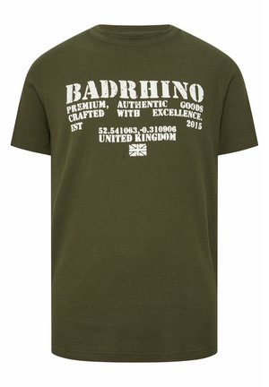 BadRhino, MEN'S PRINTED T-SHIRTS - T-shirt imprimé - khaki