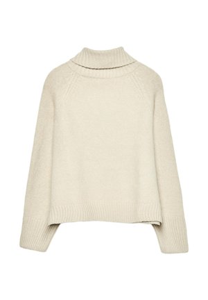 HIGH NECK - Stickad tröja - stone