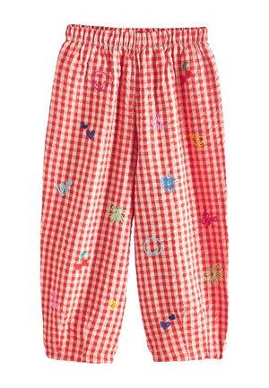 Next, REGULAR FIT - PULLON BARREL TROUSERS  . - Pantalon classique - gingham pink embroidered