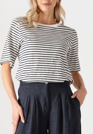 HEART SILLA STRIPE - T-shirt print - wit