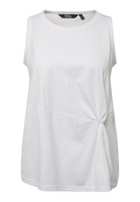 DRAPIERT RUNDHALS ÄRMELLOS - Top - snow white