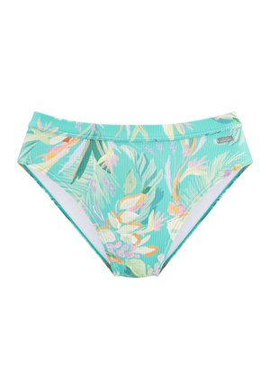 HIGHWAIST - Badehose Slip - türkis bedruckt