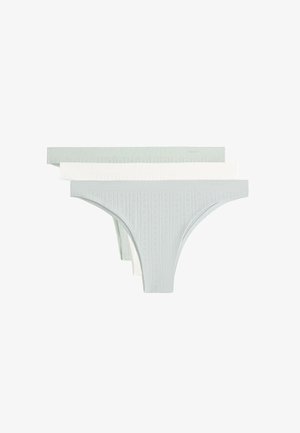 OYSHO, 3 PACK SEAMLESS SOFT-TOUCH OPENWORK BRAZILIAN BRIEFS - Culotte brésilienne - aquamarine