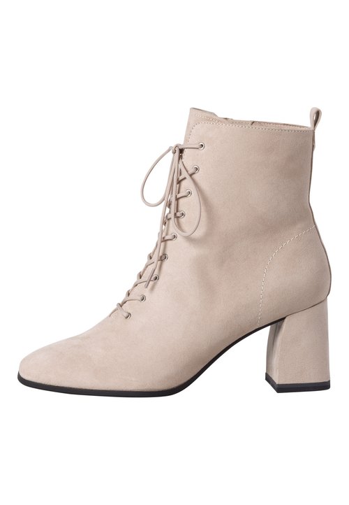 CC 25 ankle boots beige white tweed mix sheepskin 459498
