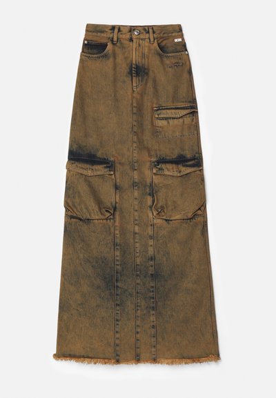 GCDS SKIRT - Τζιν φούστα - brown
