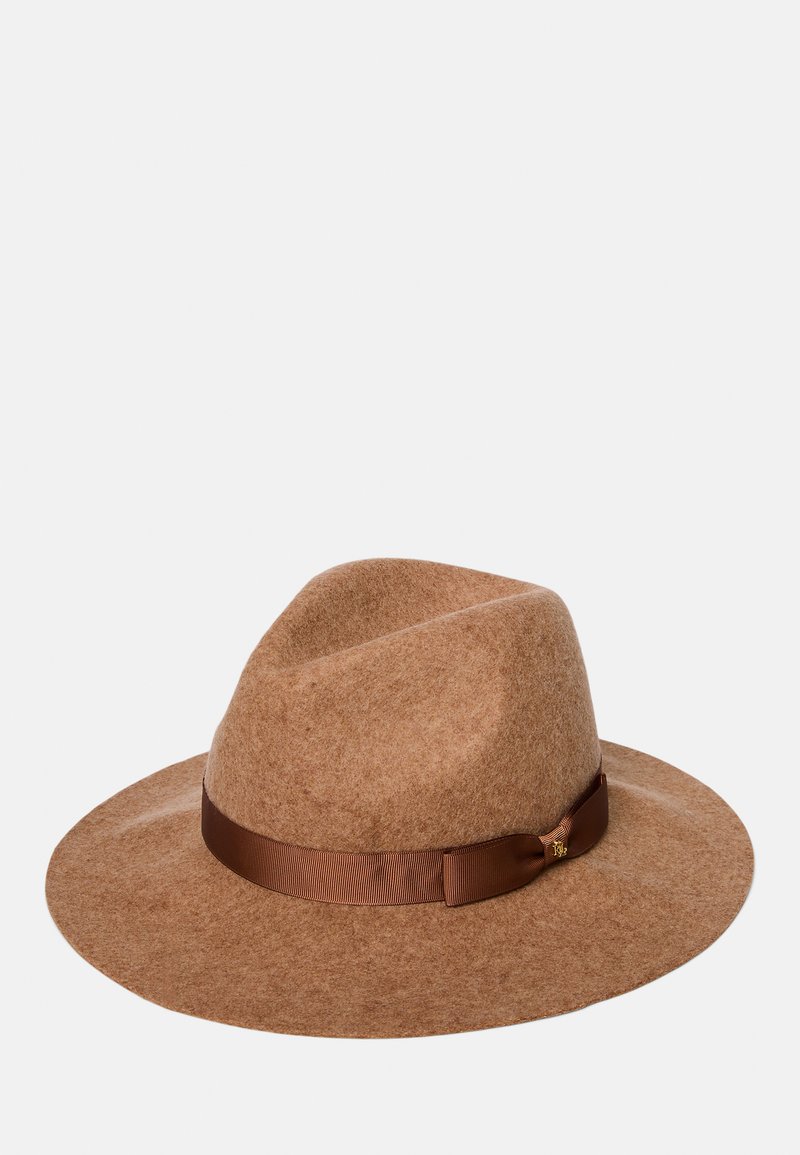 Lauren Ralph Lauren RIBBON-TRIM WOOL FEDORA - Cappello - camel heather