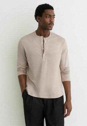 REGULAR FIT - CAMERON AIRWATER- HENLEY  - Camiseta de manga larga - stone