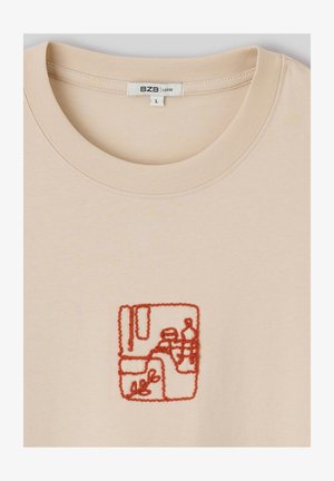 BZB, T-SHIRT ANIMATION CORDE - T-shirt imprimé - blanc cassé