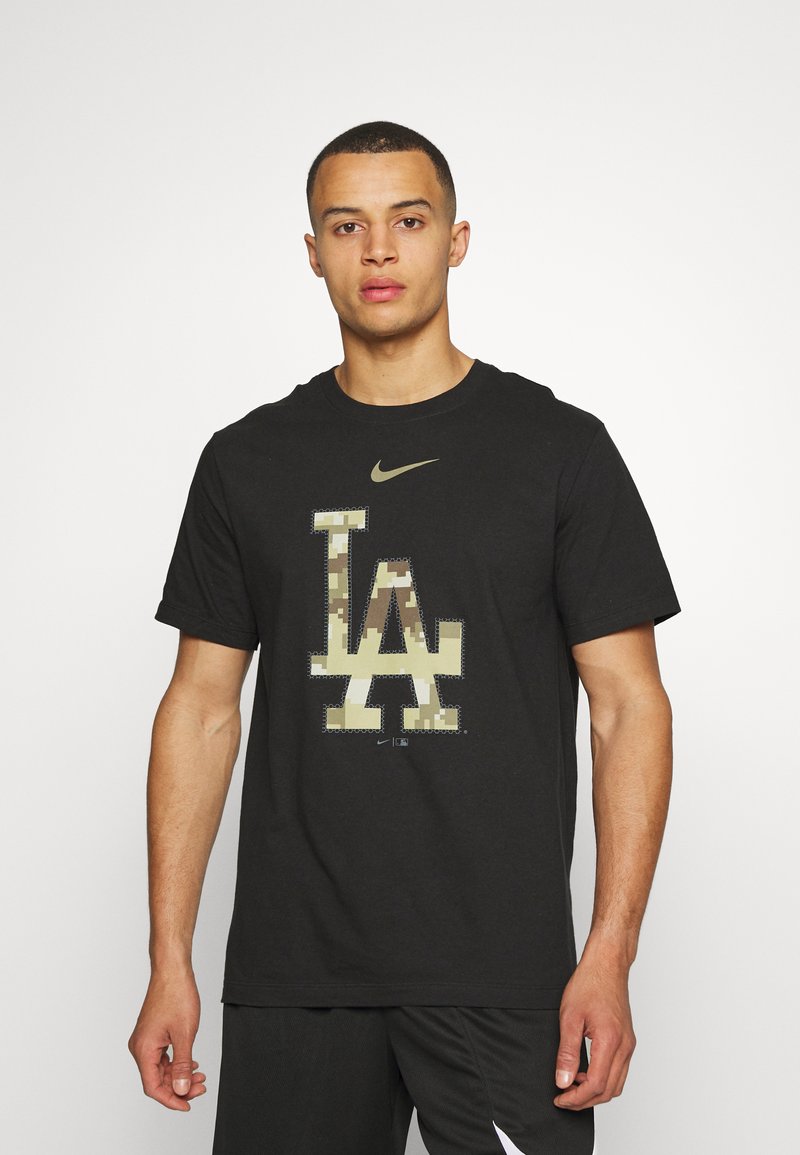 Nike Performance LOS ANGELES DODGERS CAMO LOGO Club wear black