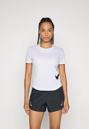 TEMPO TOP - Sports T-shirt - white/black