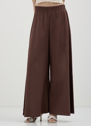Calliope PANTALONE IN LINO - Gonna lunga - marrone