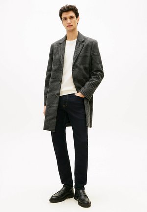 Tommy Hilfiger TOMMY HILFIGER SMART CASUAL PRINCE OF WALES CHECK COAT - Korte frakker - b w glen check