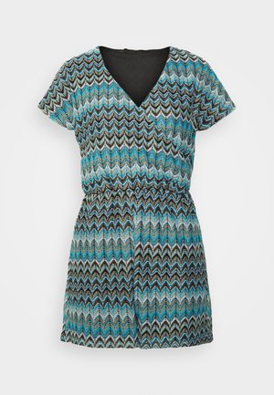 Vero Moda VMDICTE SS PLAYSUIT JRS - Combinaison - caneel bay pattern:cocoa brown + irish cream + etc