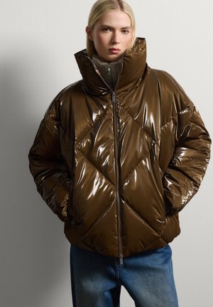 WITH SHINY FINISH - Veste d'hiver - dark brown