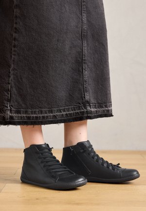 PEU   - Bottines à lacets - black