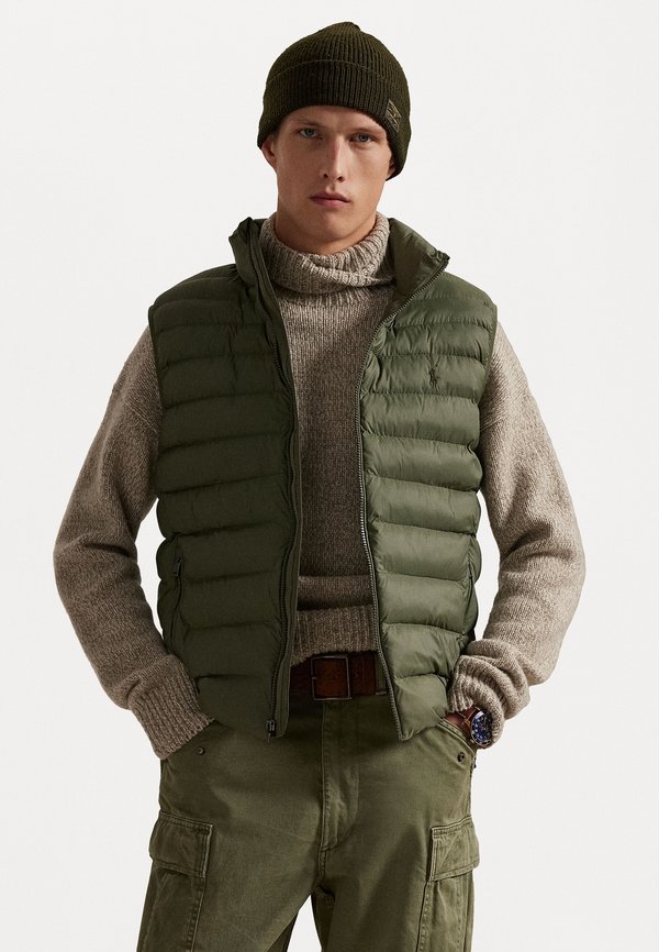 THE COLDEN PACKABLE GILET - Waistcoat - cruise olive