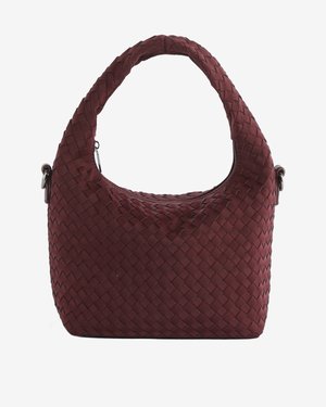 TWIST BRAIDED NEOPRENE - Handbag - midnight plum