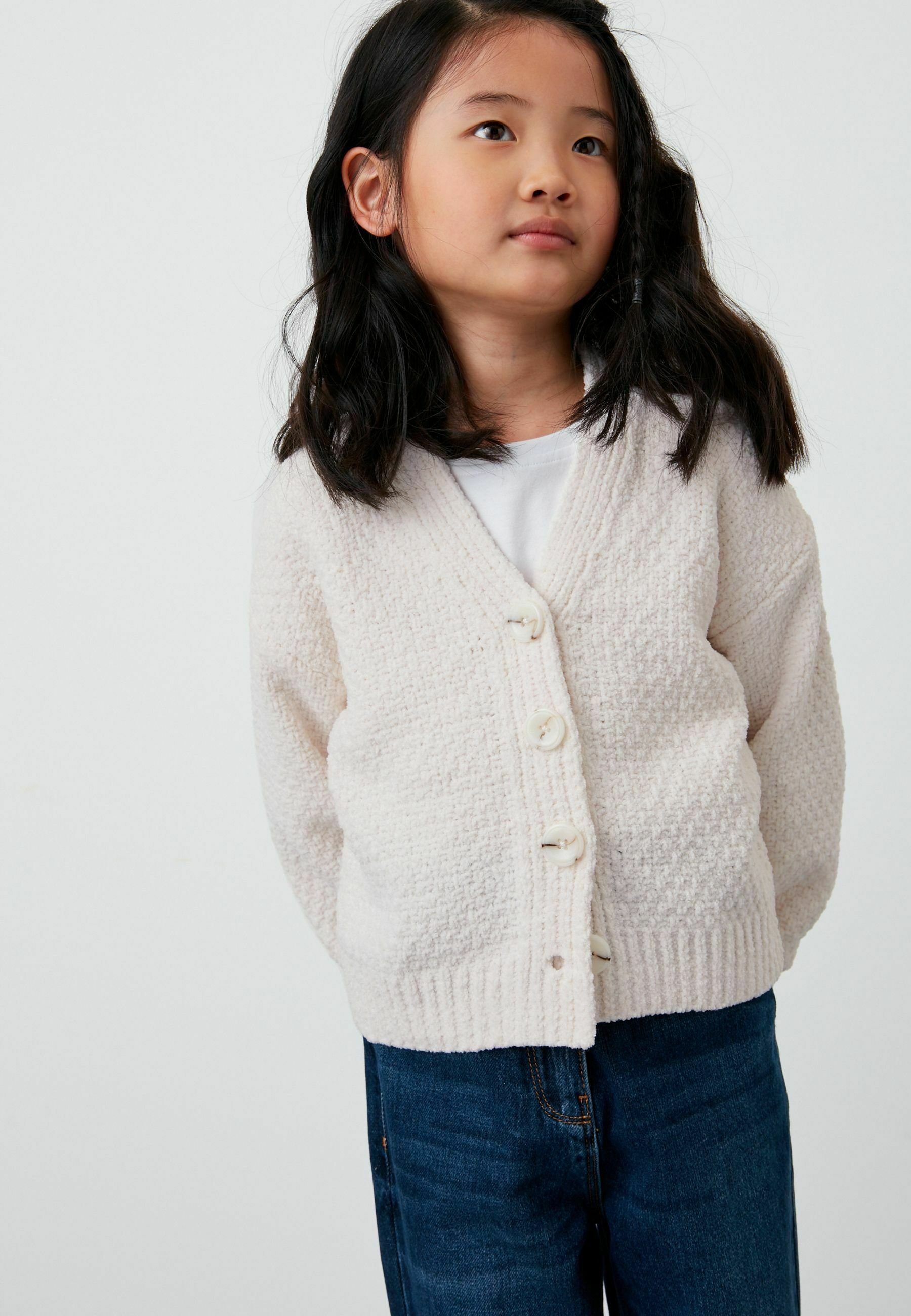 Next CHENILLE - Cardigan - cream/off 