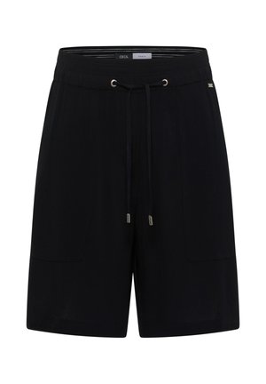 Cecil HIGH WAIST WIDE LEG SHORTS MIT STRUKTUR - Shortsit - black