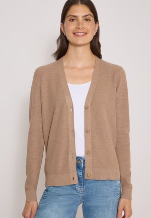 Cecil, CARDIGAN MIT V-NECK UND STRUKTUR - Gilet - creamy mocha melange