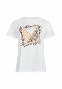 WITH APPLIQUÉS - Tricou cu imprimeu - m white