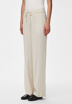 Pieces, Wide-leg PCPIA LINEN BLEND - Broek - birch